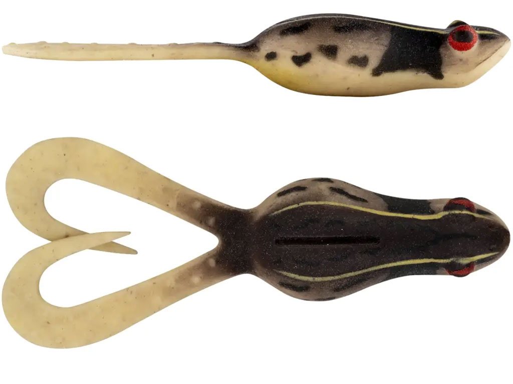 Daiwa Baitjunkie Kikker Curly 82mm, 3pcs Dark Amagaeru #49