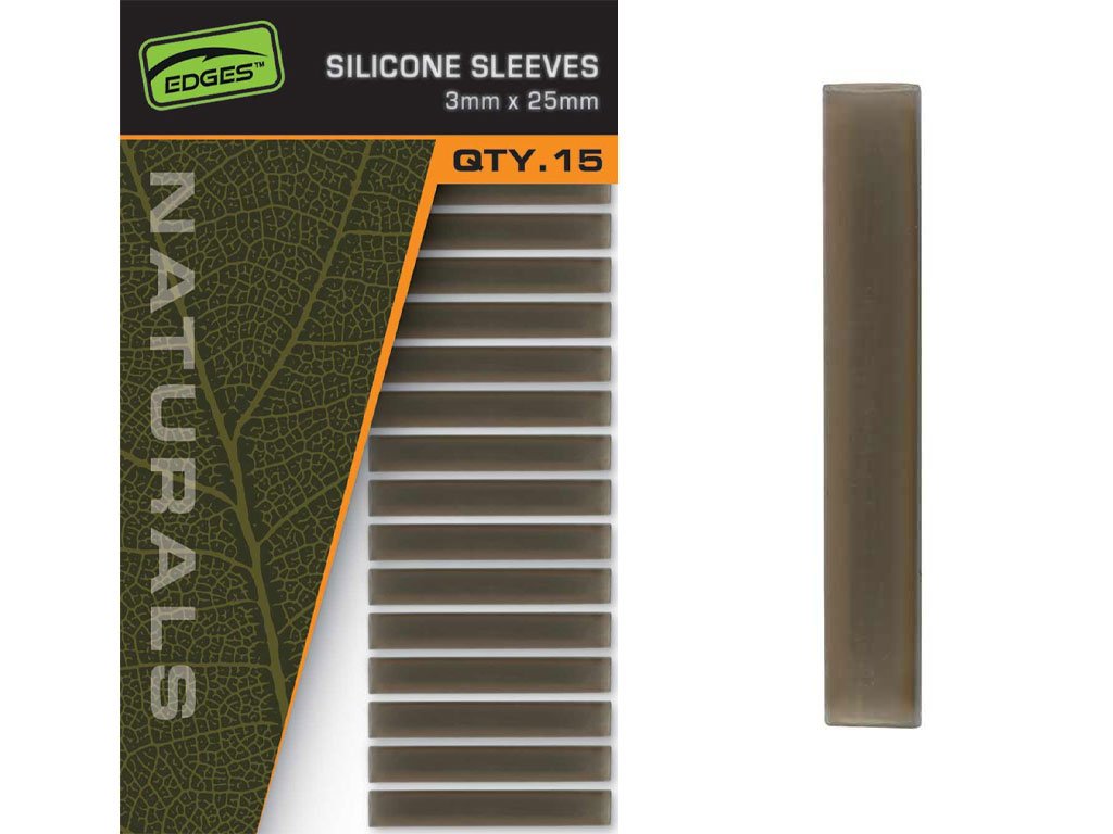 Fox Edges Naturals Silicone Sleeves 3x25mm, 15pcs