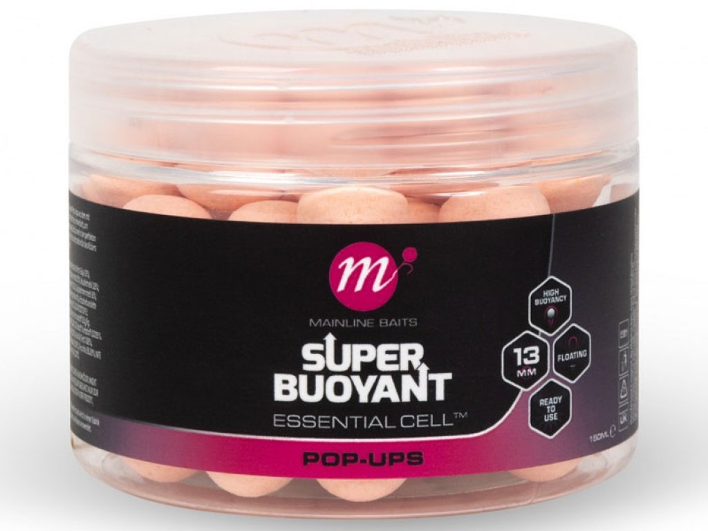 Mainline Baits Super Buoyant Pop Ups 13mm Essential Cell Pink