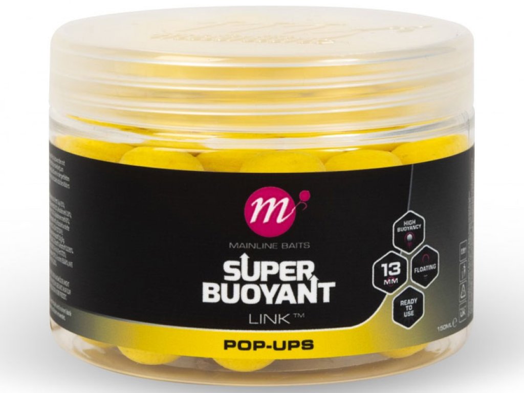 Mainline Baits Super Buoyant Pop Ups 13mm Link Yellow