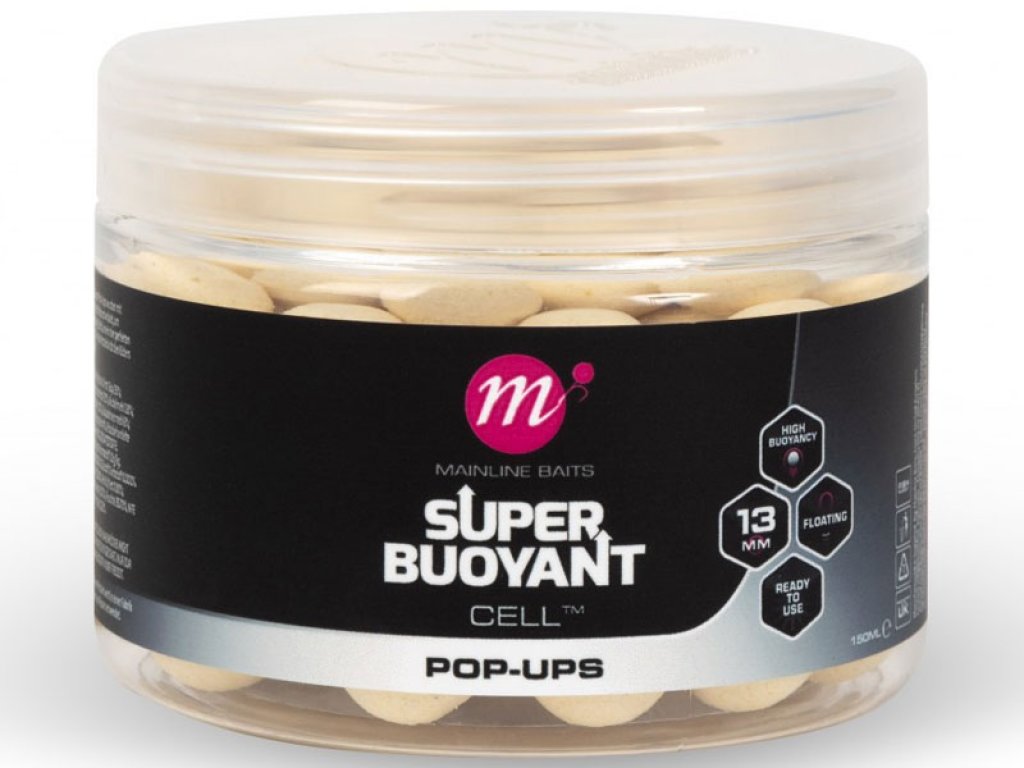 Mainline Baits Super Buoyant Pop Ups 13mm Cell White