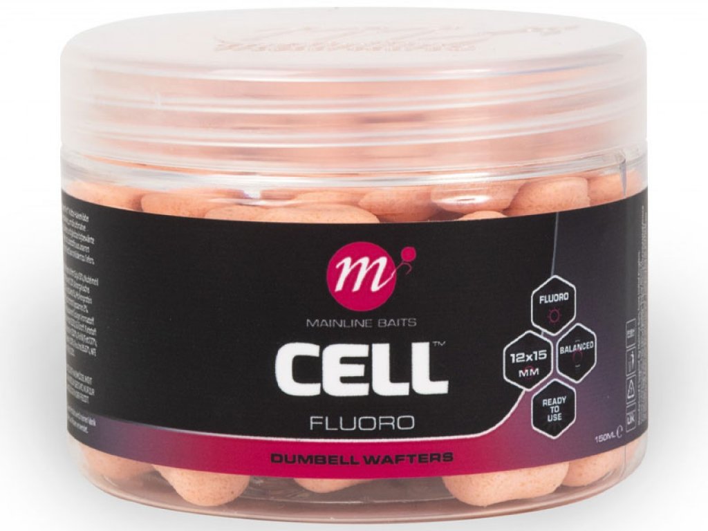 Mainline Baits Fluoro Dumbell Wafters 12x15mm Link Pink