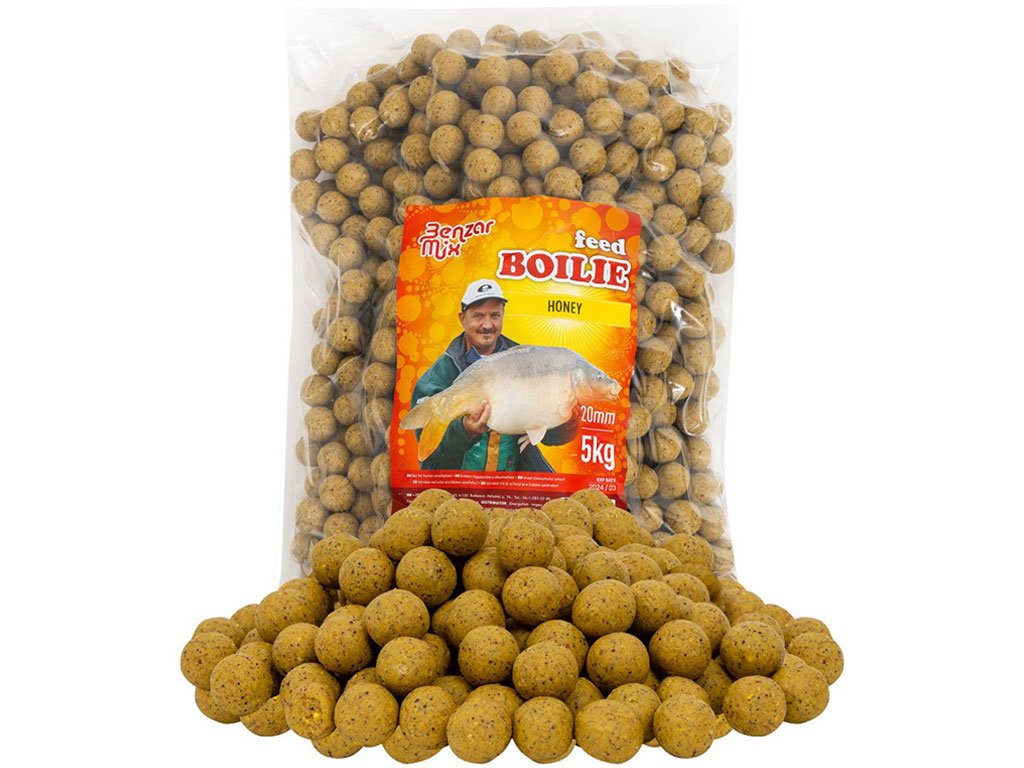 Benzar Mix Feed Boilies 5kg, 16mm Honey Yellow