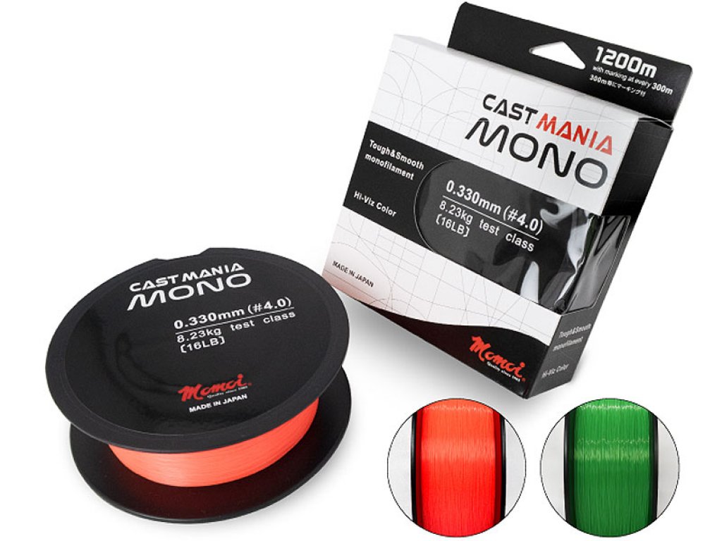 Momoi Cast Mania Mono Flash Orange 1200m, 0.35mm, 9.1kg
