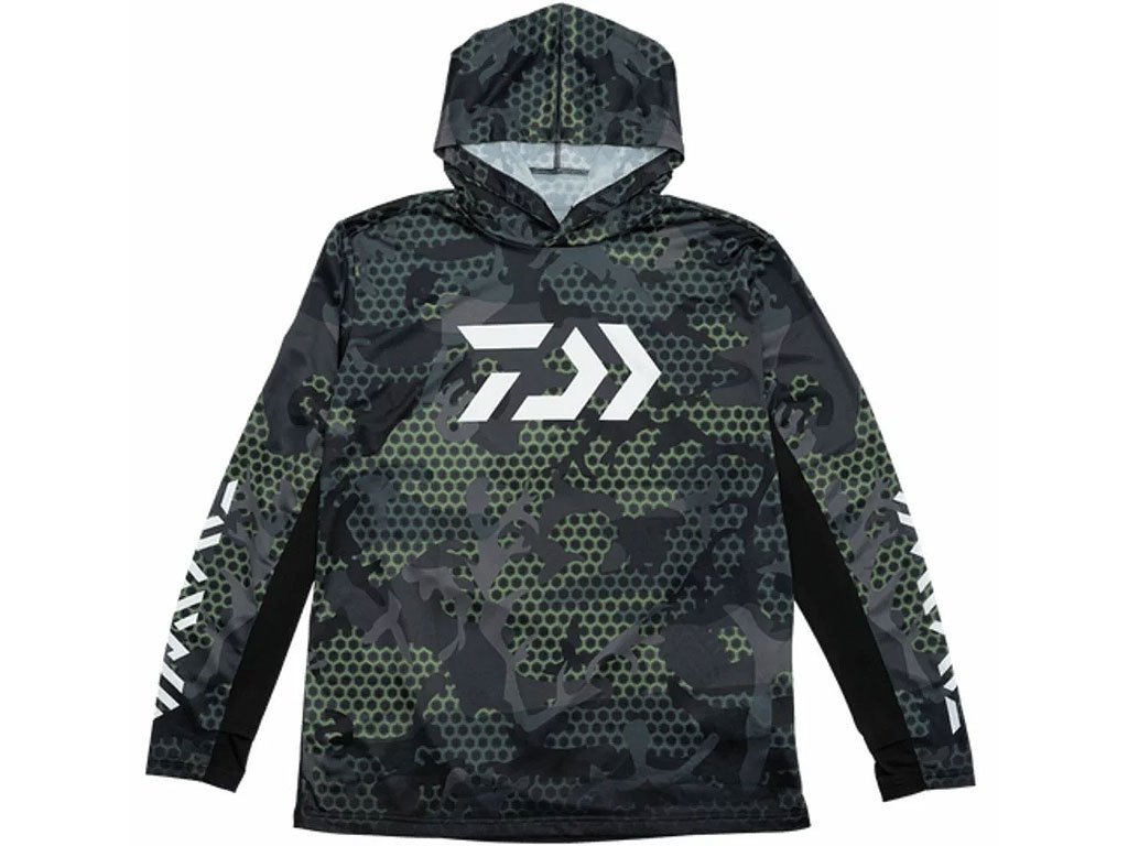Daiwa Hex Jersey Hoodie Green L