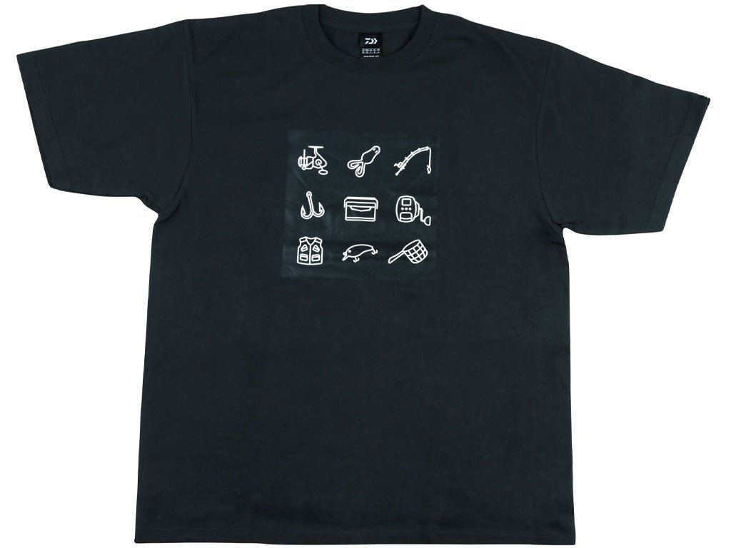 Daiwa T-Shirt Print Smoke Black XL