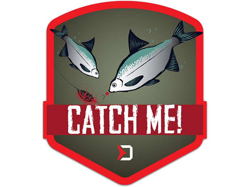 Delphin Catch Me Feeder Sticker 9x8cm