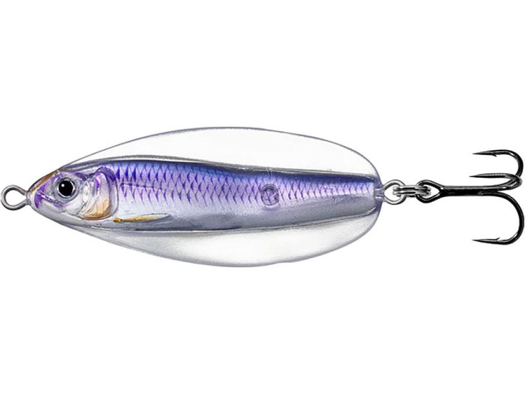 LiveTarget Erratic Shiner Spoon 70mm, 21g Silver/Violet