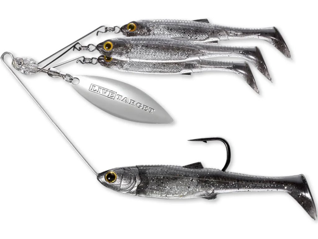 LiveTarget BaitBall Spinner Rig 11g, S Smoke/Silver