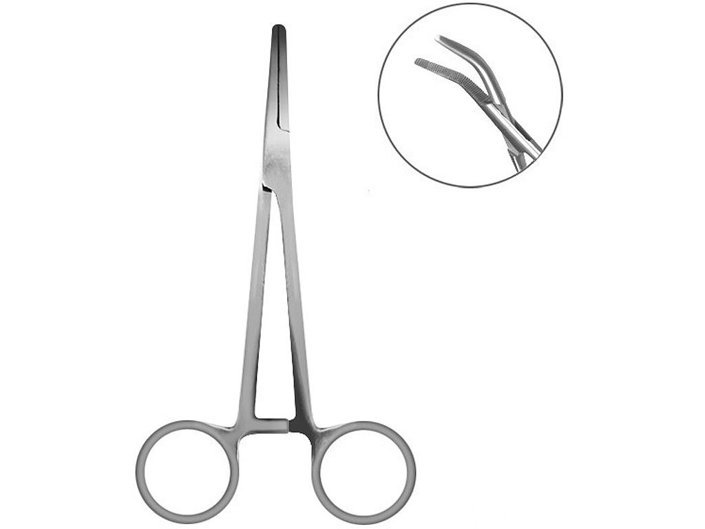 Delphin Curved Forceps 17.5cm