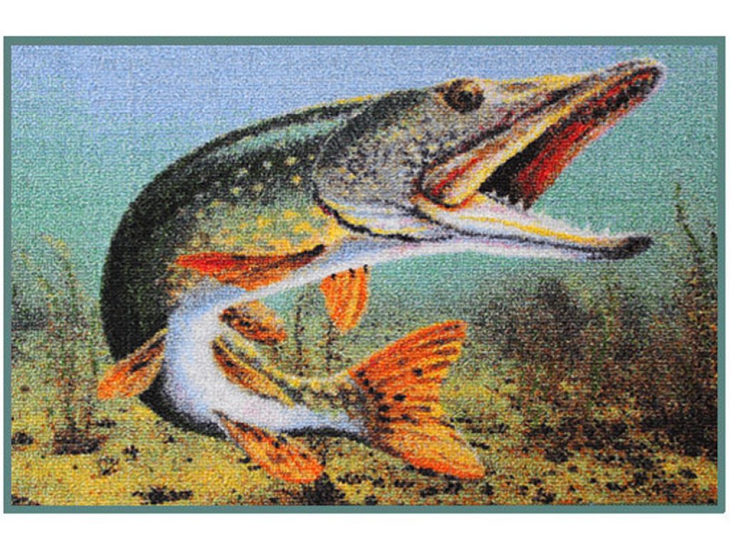 Delphin 3D Pike Rug 60x40cm