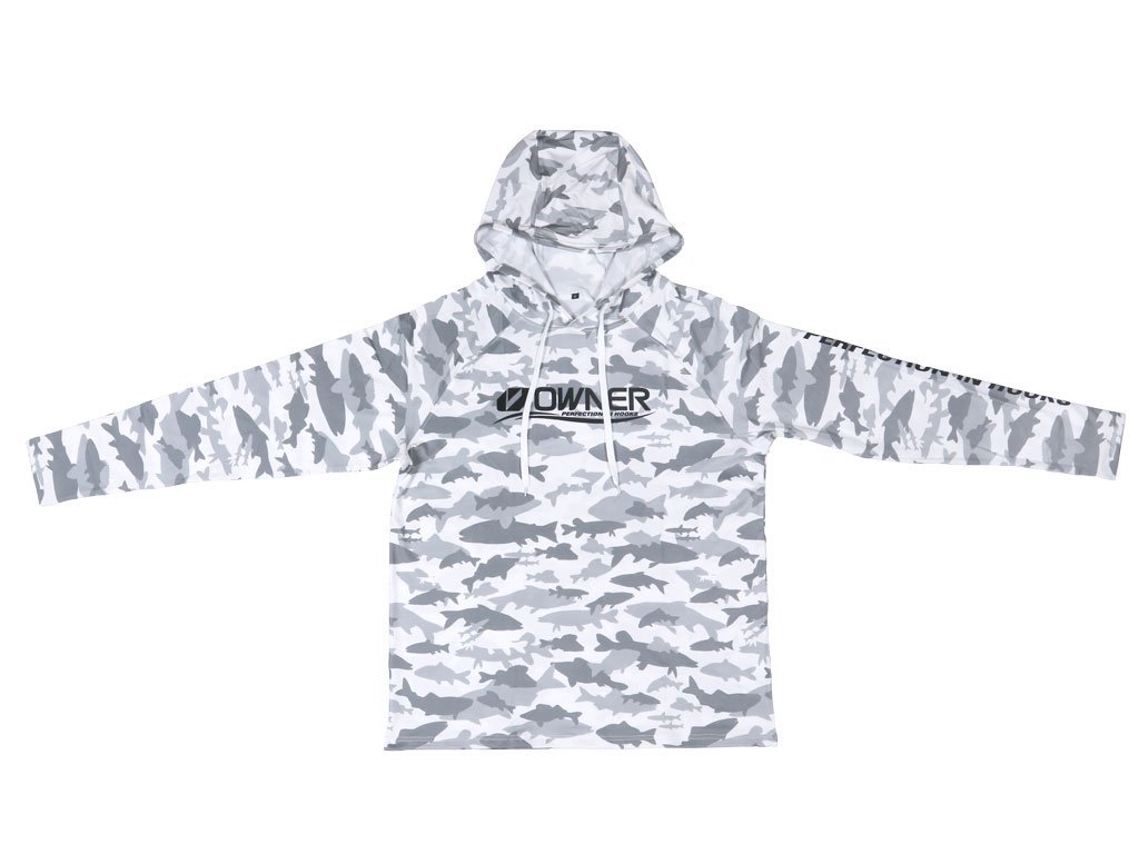 Owner Sun Block Hoodie White Fish Camo XL
