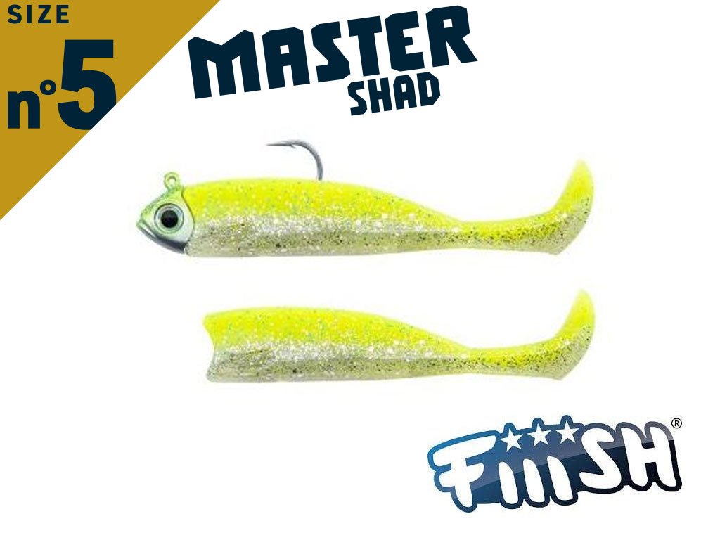 Fiiish Master Shad 125 MS4554 Combo Light 14g Neon Chart + Body