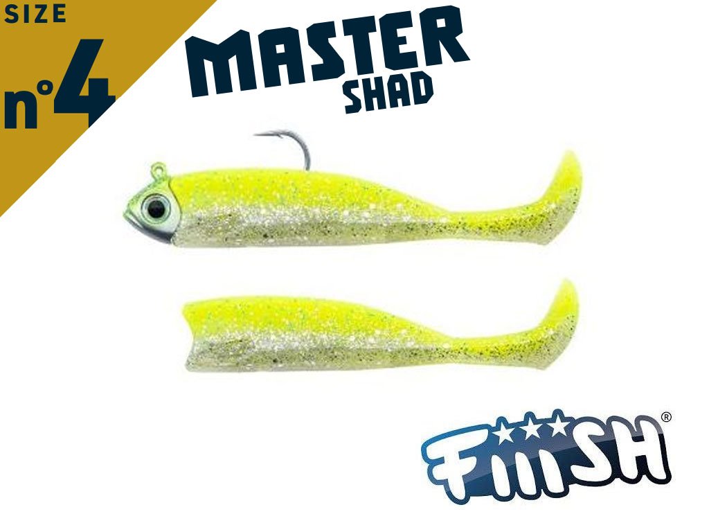 Fiiish Master Shad 100 MS4549 Combo Light 8g Neon Chart + Body