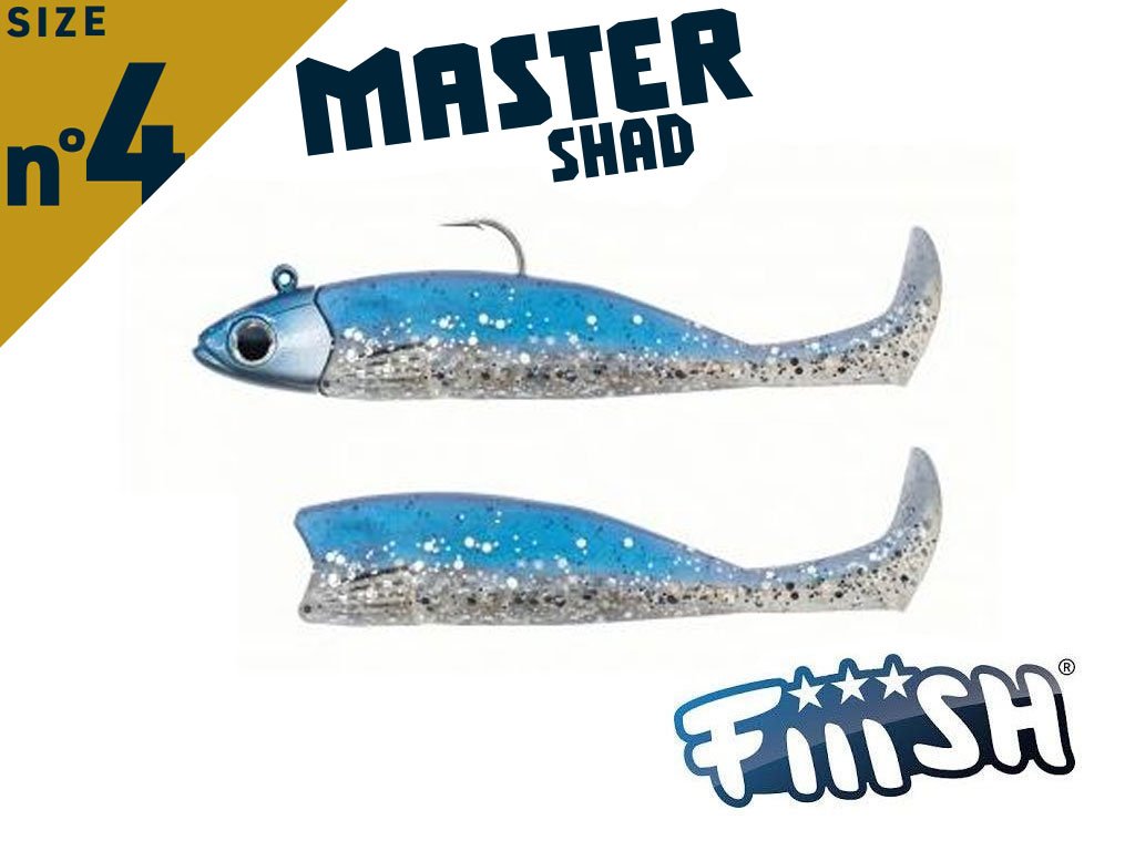 Fiiish Master Shad 100 MS4550 Combo Medium 15g Blue Strike + Body