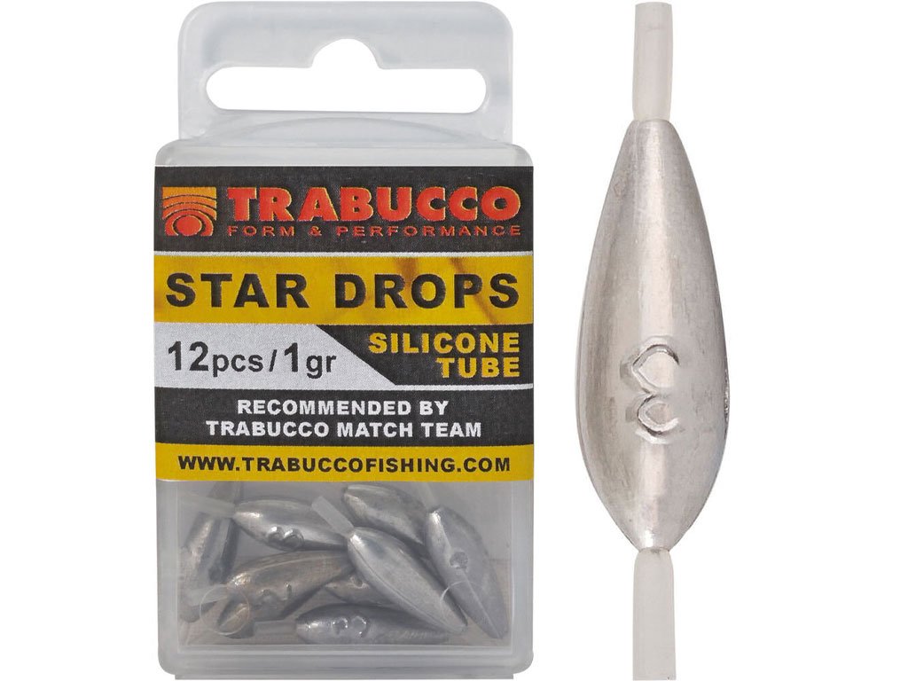 Trabucco Star Drops With Silicone Tube 1.0g, 12pcs