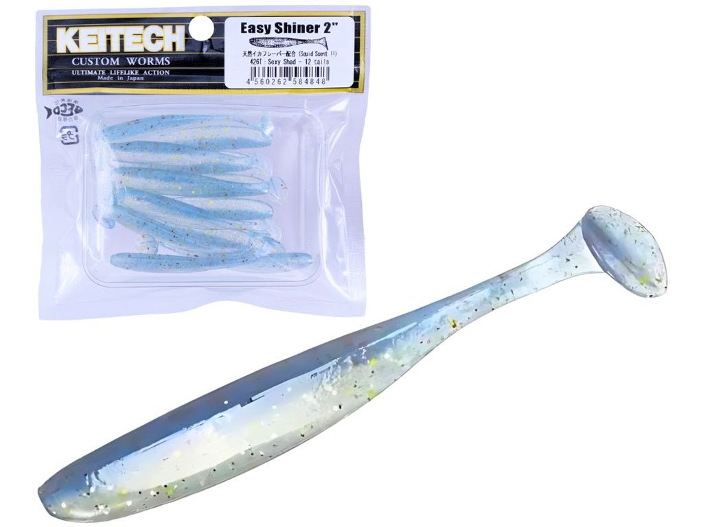 Keitech Scented Soft Plastic Swimbait Lure Easy Shiner 2inch Sexy Shad