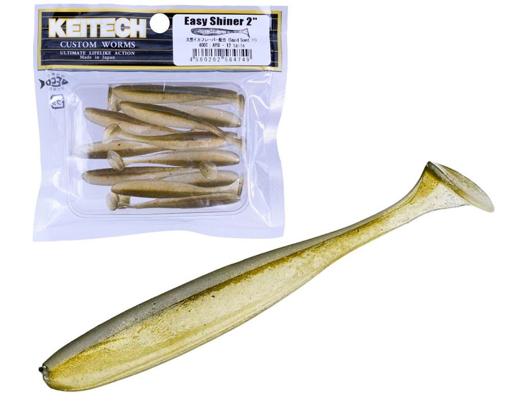 Keitech Scented Soft Plastic Swimbait Lure Easy Shiner 3inch Ayu