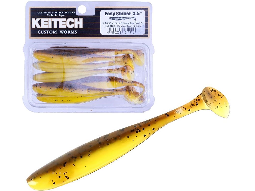 Keitech Scented Soft Plastic Swimbait Lure Easy Shiner 3.5inch Bumblee Bee