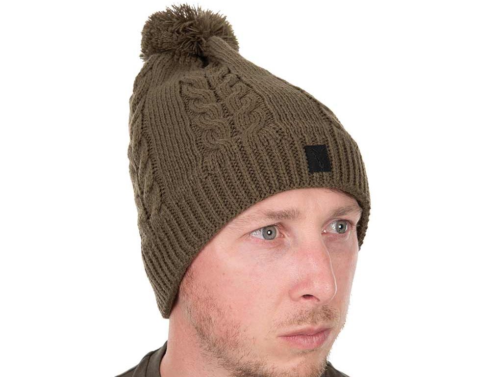 Fox Khaki Knitted Bobble Hat