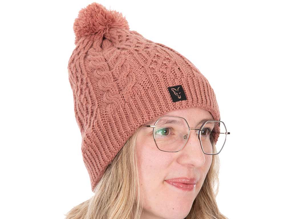 Fox Ladies Knitted Bobble Hat