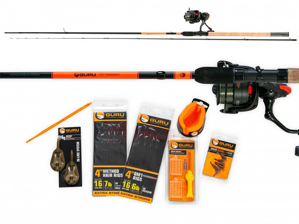 Guru Tackle Feeder Rod & Reel Combo 10ft, 2pcs
