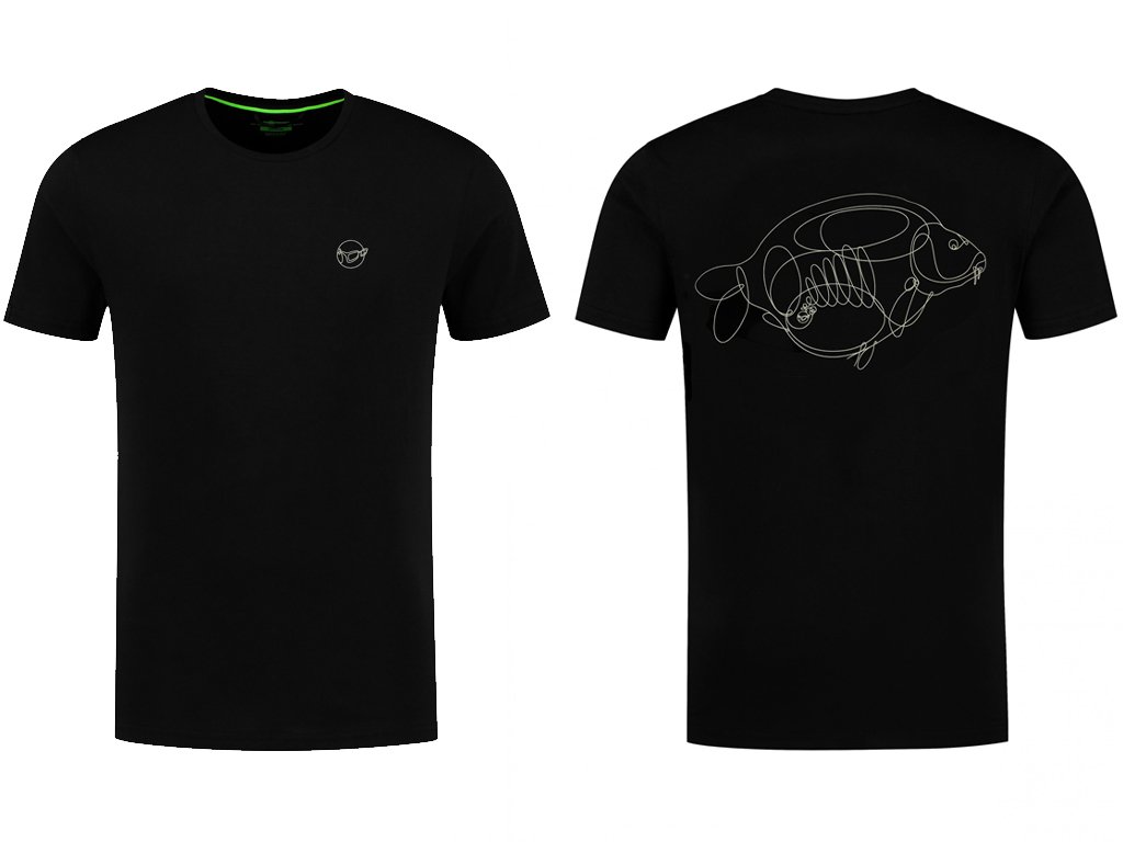Korda One Liner Tee Black XL