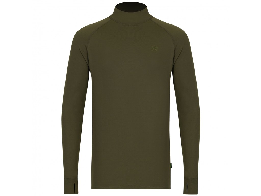 Korda Mock Neck Thermal LS Shirt Dark Olive M
