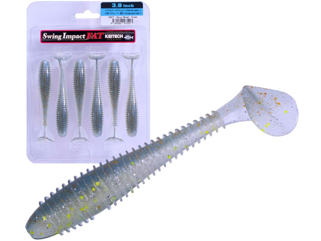Keitech Scented Soft Swimbait Lure Impact Fat 4.3inch Sexy Shad