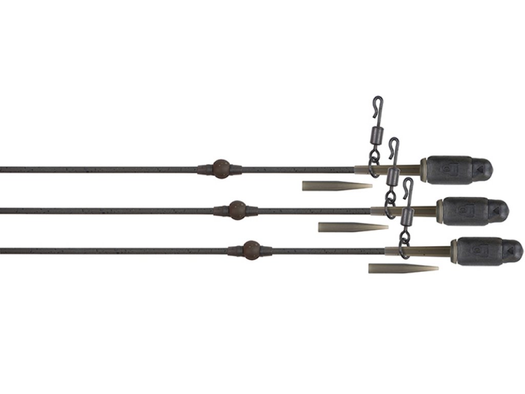 Fox Edges Tuff Tungsten Tubing Heli-Clip Rigs Naturals 3pcs