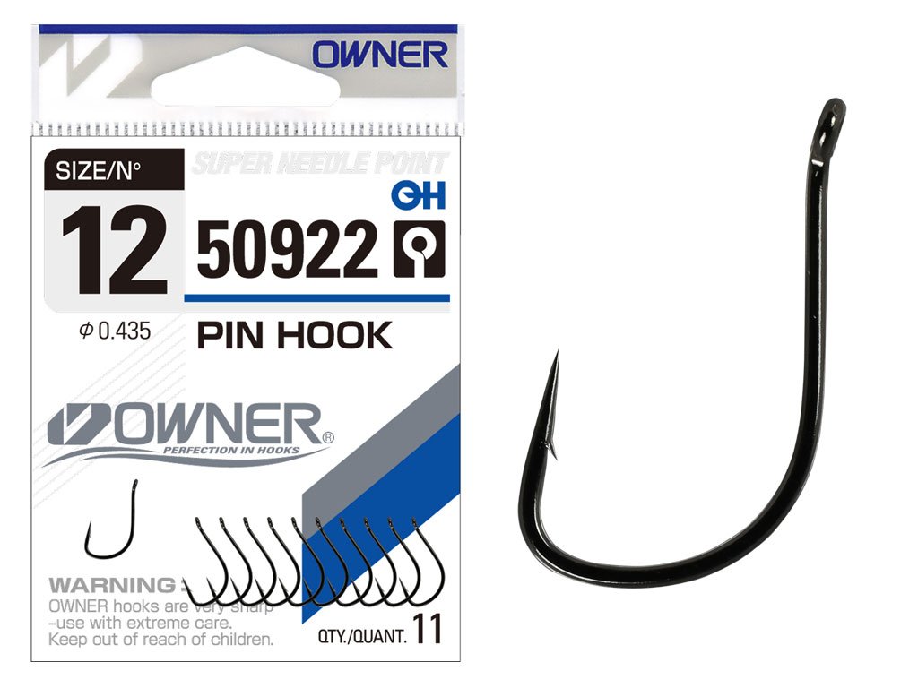 Owner Pin Hook 50922, black-chrome, 18