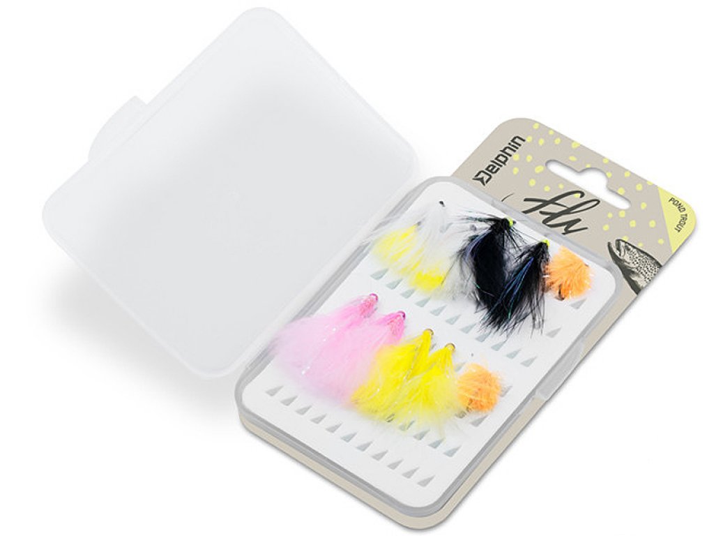 Delphin Fly Pond Trout Set of Artificial Flies 10pcs