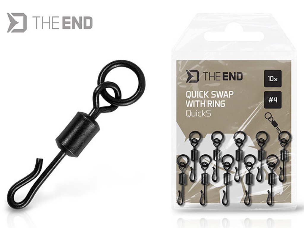 Delphin The End Quick Swap Swivel with a Ring 4, 10pcs