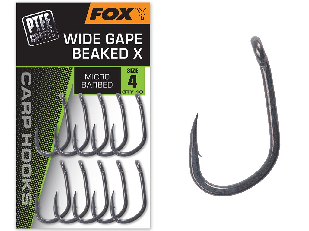 Fox Wide Gape Beaked X 4, 10pcs