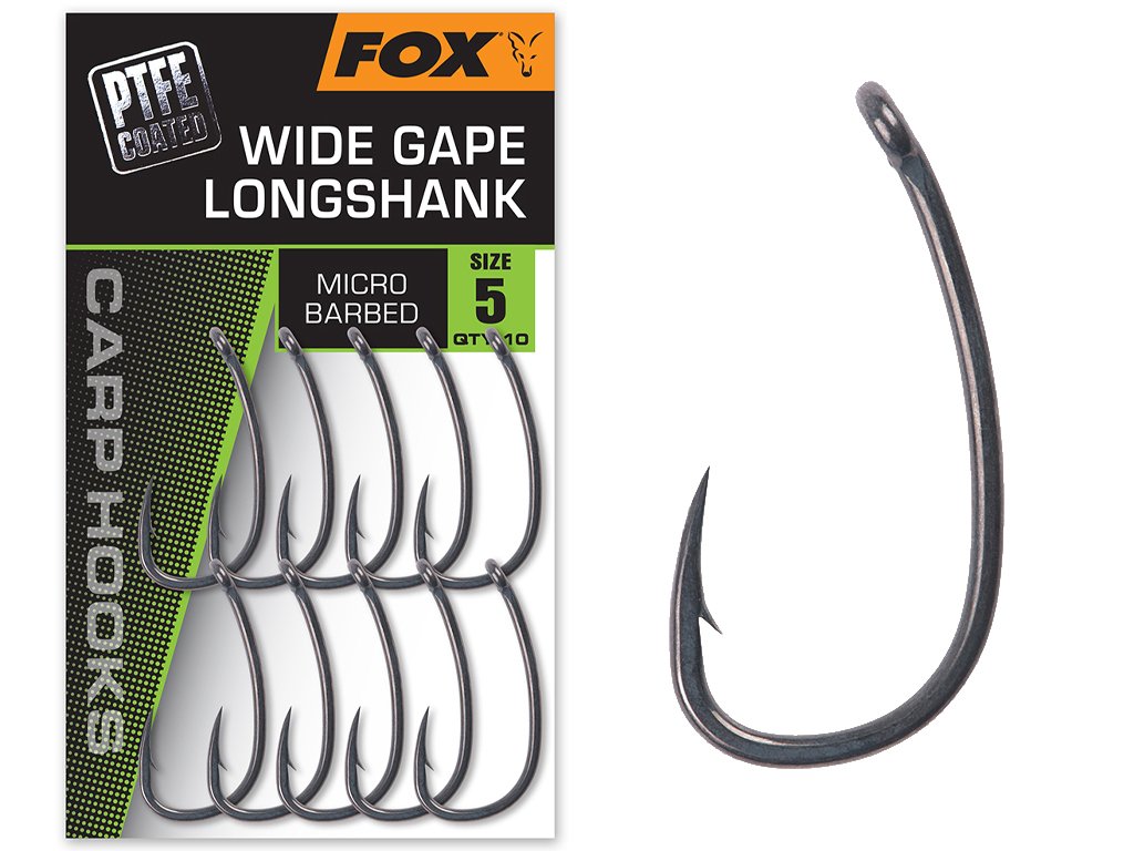 Fox Super Wide Gape Long Shank 5, 10pcs