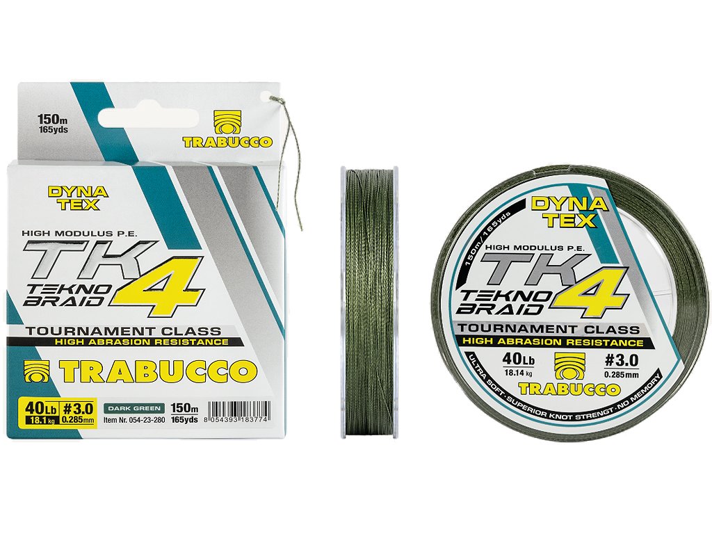 Trabucco TK4 Tekno Braid Moss Green 300m, 0.285mm, 40lb