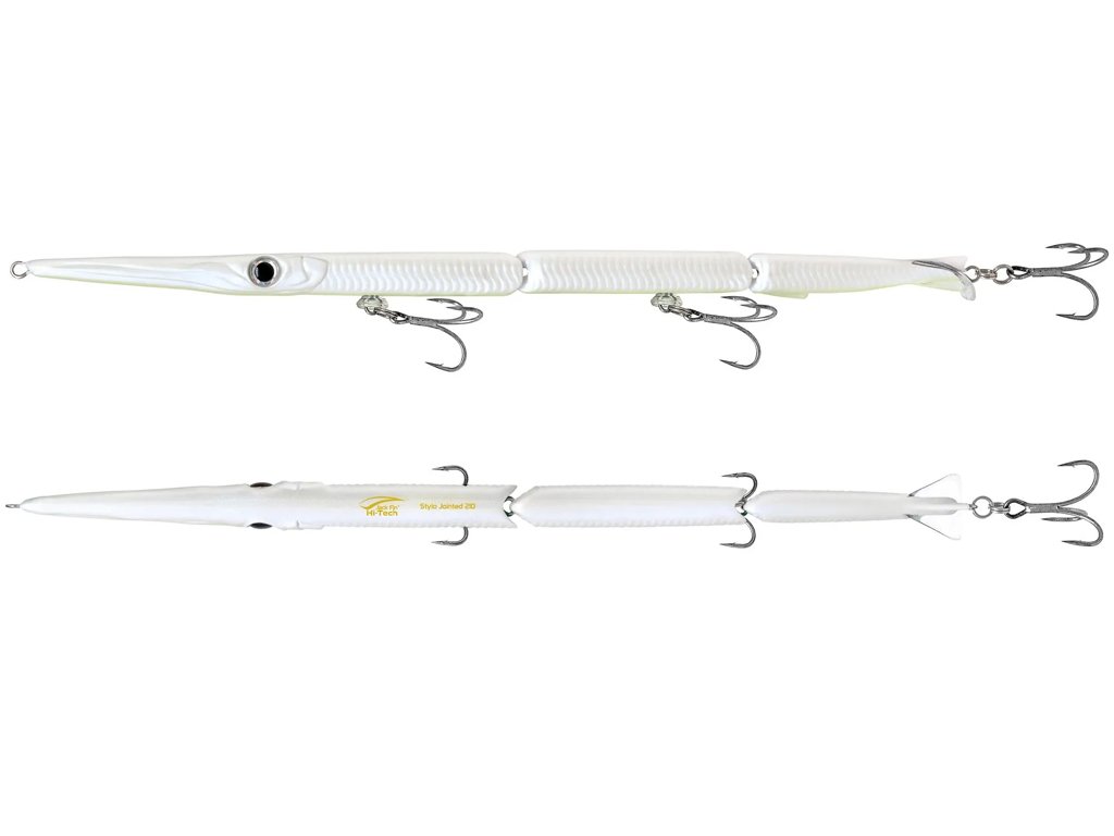 Jack Fin High Tech Needlefish Jointed Stylo 210mm White Glow Belly