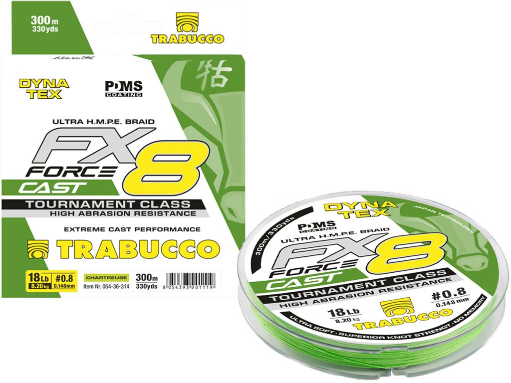 Trabucco Force X8 Cast Chartreusse 150m, 0.285mm, 48lb