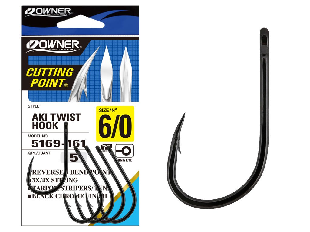 OWNER AKI Twist Hook, 1/0
