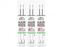 Korda Basix Ready Tied Hair Rigs Wide Gape Barbed 4