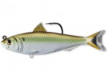 LiveTarget Blueback Herring Swimbait 140mm, 42g Green/Bronze
