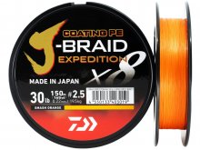 Daiwa J-Braid X8 Expedition Smash Orange 150m, 0.22mm