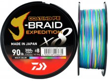 Daiwa J-Braid X8 Expedition Multicolor 300m, 0.22mm