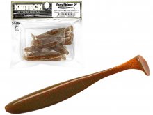 Keitech Scented Soft Plastic Swimbait Lure Easy Shiner 4inch Motor Oil Red Flake