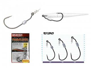 Owner 5132W Weighted Twist Lock Hook, 4/0