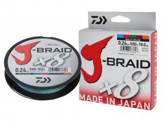 Daiwa J-Braid x8 MultiColor 0.13mm, 300m