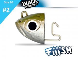 Fiiish Black Minnow Jig Head Shore Kaki 5.0g, 2pcs