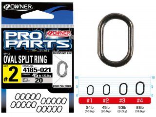 Owner Pro Parts Oval Split Rings, 4