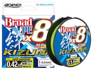 Owner Kizuna X8 Braid 135m Chartreuse 0.29mm