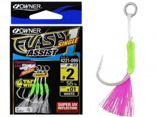Owner JF-22 Flash Single Assist Hook Pink, 1